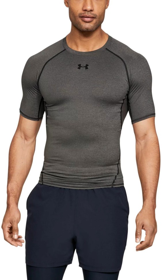 Футболка Under Armour компрессионная UA HG ARMOUR SS 1257468-090 в Челябинске в Челябинске