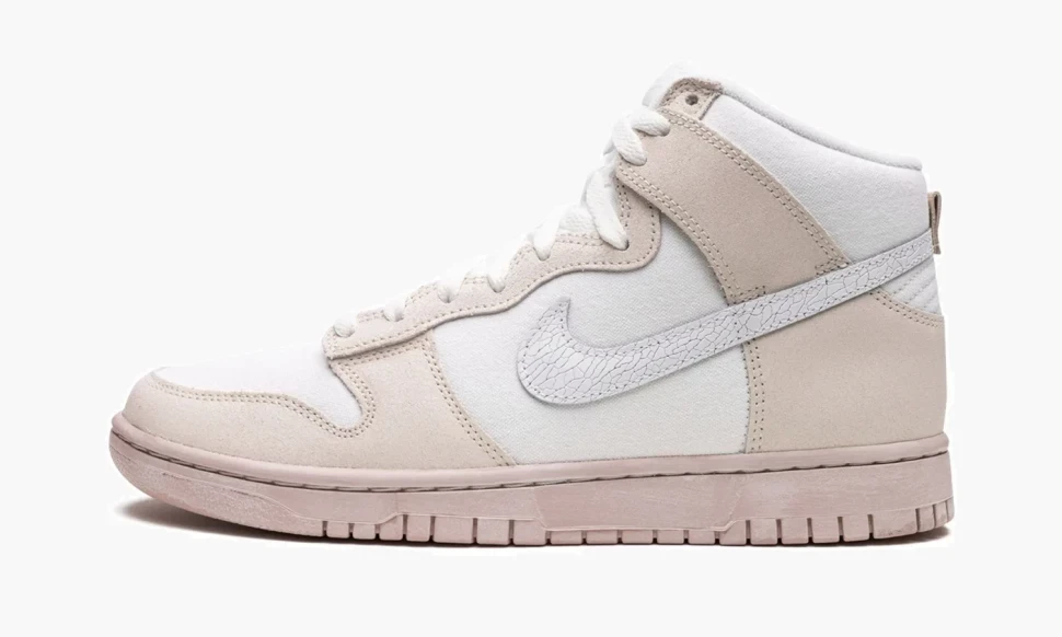 Кроссовки Nike Dunk High Retro PRM Cracked Leather Swoosh DV0822-100 в Челябинске  в Челябинске 