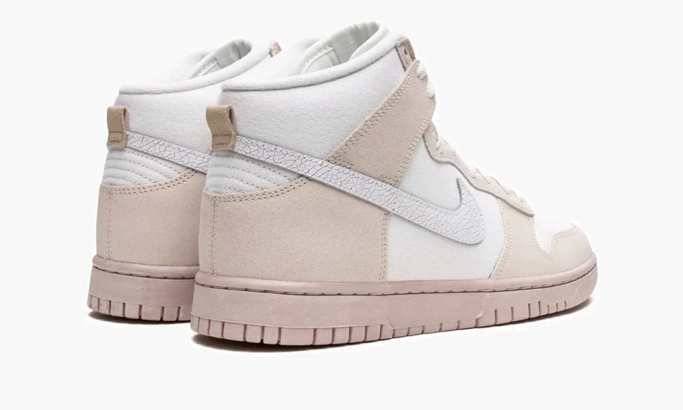 Кроссовки Nike Dunk High Retro PRM Cracked Leather Swoosh DV0822-100 в Челябинске  в Челябинске 