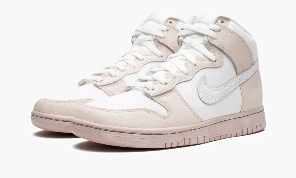 Кроссовки Nike Dunk High Retro PRM Cracked Leather Swoosh DV0822-100 в Челябинске  в Челябинске 