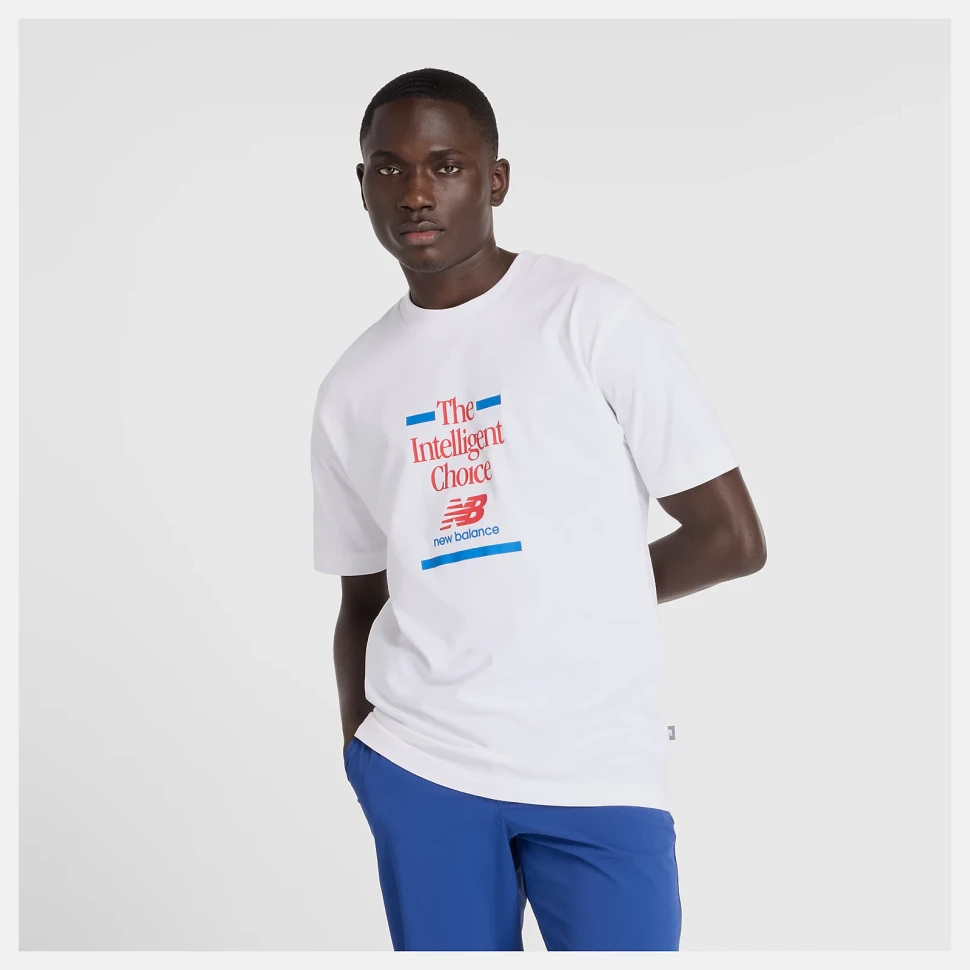 Футболка New Balance Athletics Relaxed Choice WHITE MT43552WT в Челябинске в Челябинске
