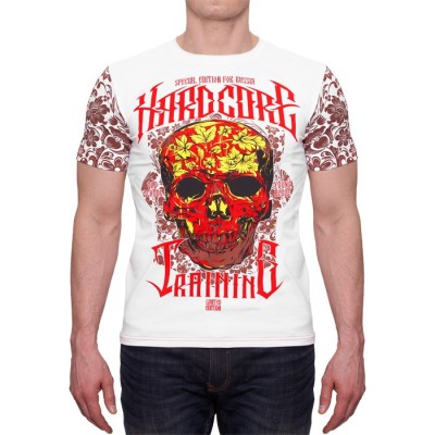 Футболка Hardcore Training Skull Folk White hctshirt0386