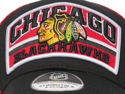 Бейсболка ATRIBUTIKA &amp; CLUB Chicago Blackhawks, черн.-красн. 31728