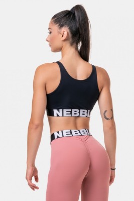 Топ NEBBIA Smart Zip Front Sports Bra 578 BLACK