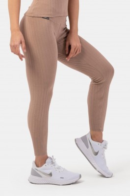 Лосины Nebbia Organic Cotton Ribbed High-Waist Leggings 405 Brown