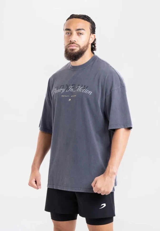 Футболка BoxRaw Poetry In Motion Oversized BXRW-U-PIMT Blue в Челябинске в Челябинске
