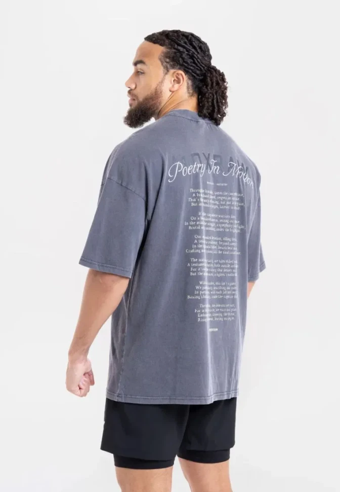 Футболка BoxRaw Poetry In Motion Oversized BXRW-U-PIMT Blue в Челябинске в Челябинске