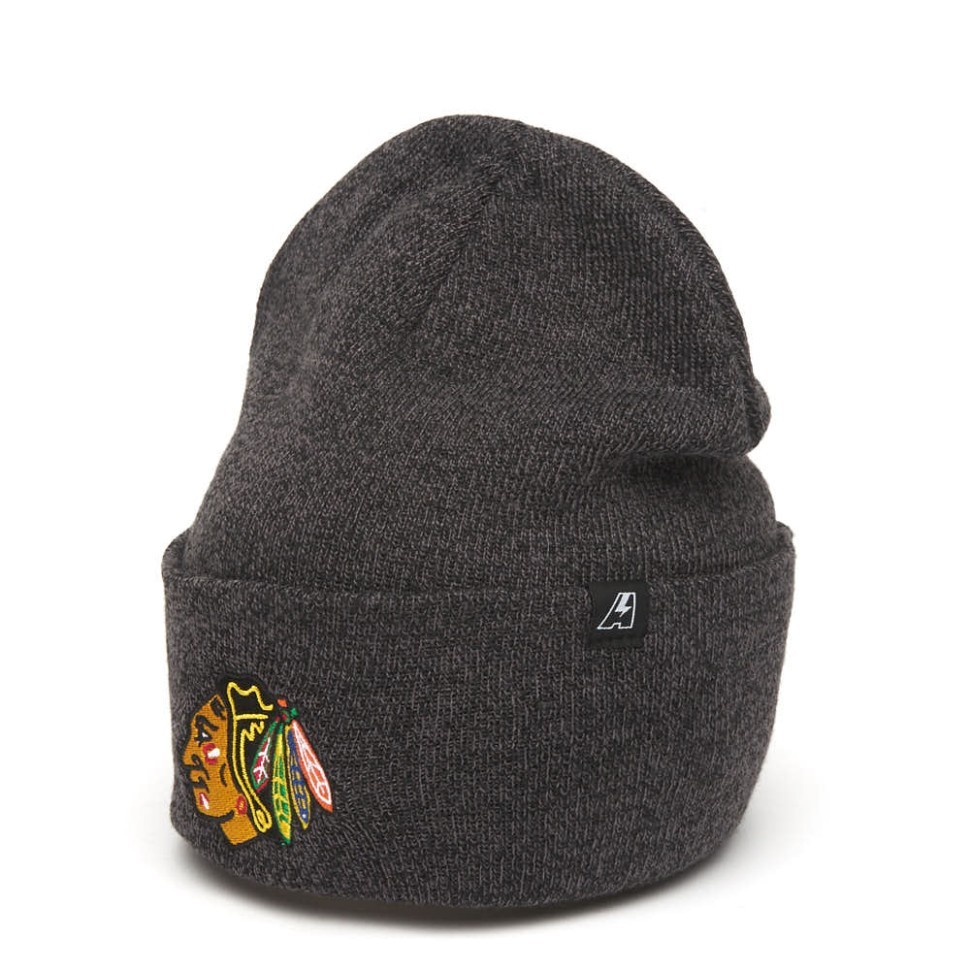 Шапка ATRIBUTIKA & CLUB Chicago Blackhawks, чер.меланж 59331 в Челябинске  в Челябинске 