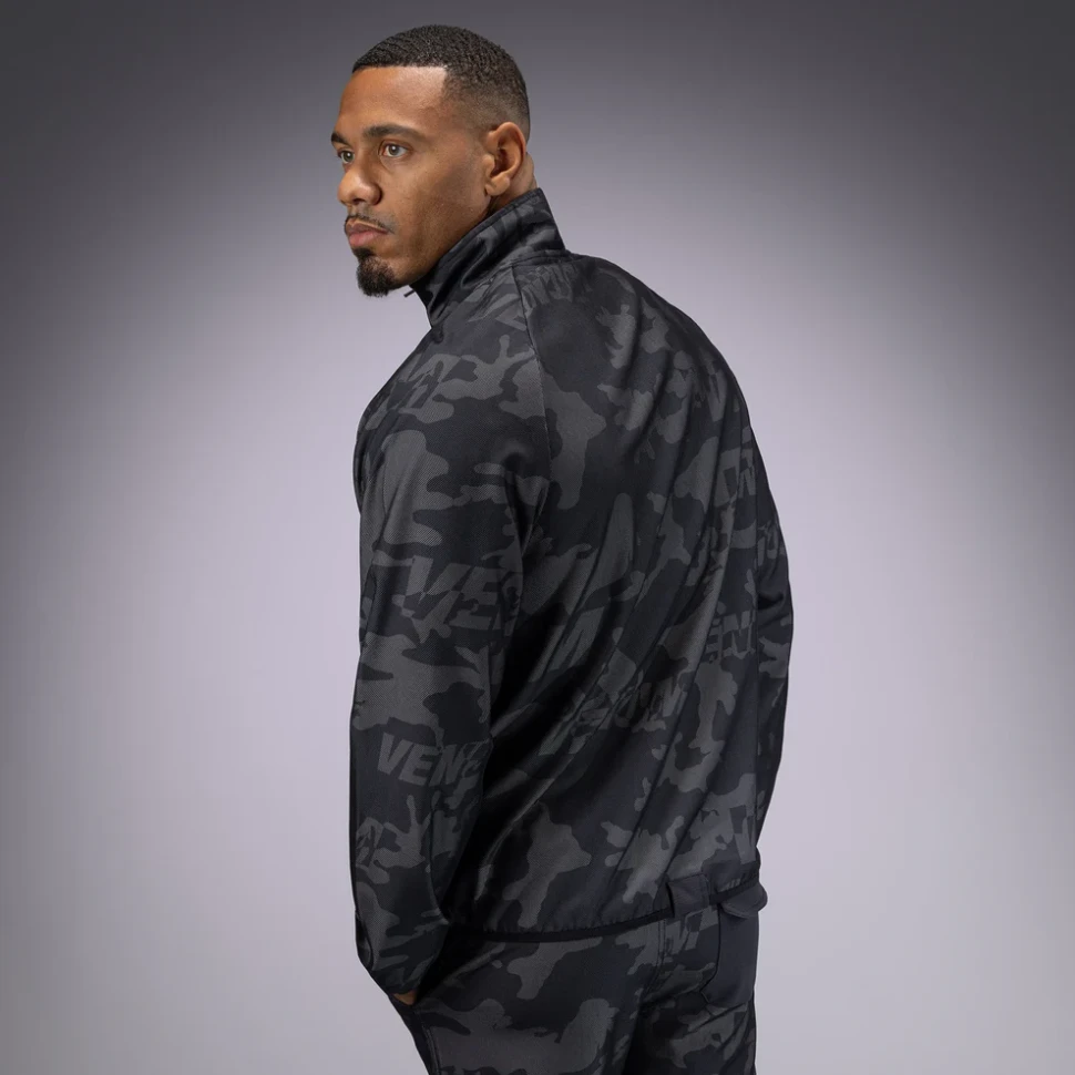 Толстовка Venum Trooper Men's Half-Zip Jacket - Black/Dark Charcoal Ven05355-577 в Челябинске в Челябинске