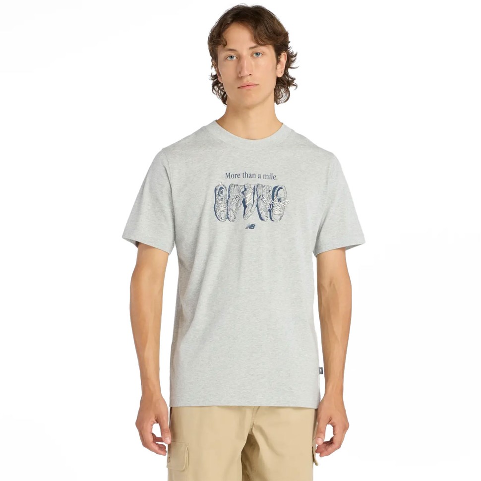 Футболка New Balance Miler T-Shirt MT61778S-AG в Челябинске в Челябинске