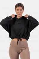 Толстовка Nebbia укороченная 421 GLoose Fit Crop Hoodie Iconic Black в Челябинске  в Челябинске 