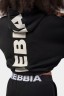 Толстовка Nebbia укороченная 421 GLoose Fit Crop Hoodie Iconic Black в Челябинске 