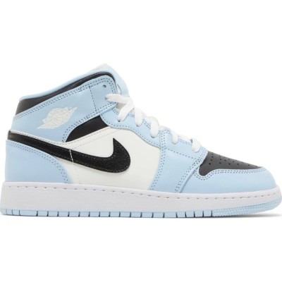 Кроссовки Nike Air Jordan 1 Mid GS “Ice Blue” 555112-401 