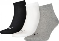 Носки (3 пары) Puma PUMA UNISEX QUARTER PLAIN 3P grey white 90697821 в Челябинске  в Челябинске 