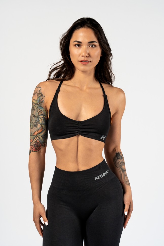 Топ Nebbia Medium-Support Sports Bra TOTALLY SEAMLESS 305 Black в Челябинске в Челябинске