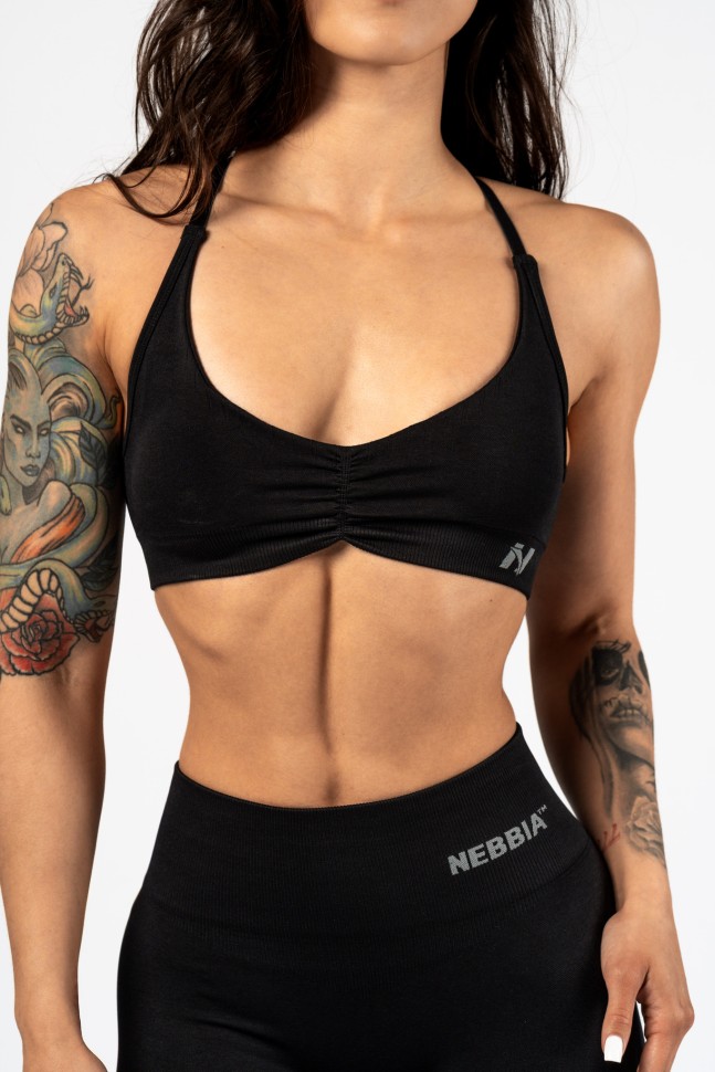 Топ Nebbia Medium-Support Sports Bra TOTALLY SEAMLESS 305 Black в Челябинске в Челябинске