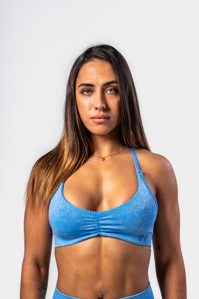 Топ Nebbia Medium-Support Sports Bra TOTALLY SEAMLESS 305 Blue в Челябинске в Челябинске