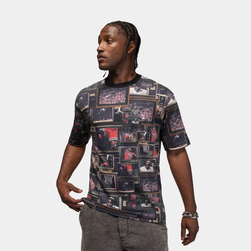 Футболка Nike M J BRK TV AOP SS CREW HQ8946-010 в Челябинске  в Челябинске 