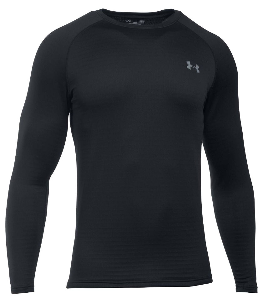 Термобелье футболка с длинным рукавом Under Armour UA Base 3.0 Crew-BLK 1281081-001 в Челябинске  в Челябинске 