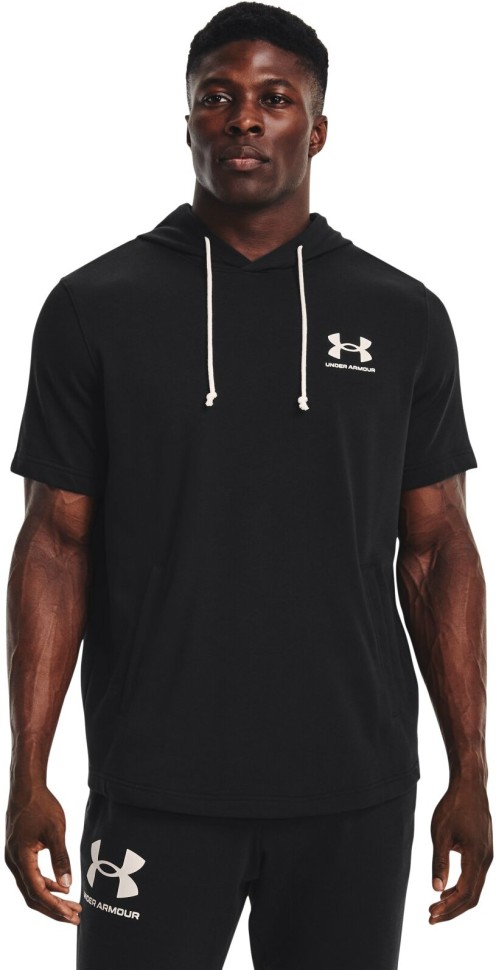 Толстовка Under Armour с коротким рукавом UA Rival Terry LC SS HD 1370396-001 в Челябинске в Челябинске