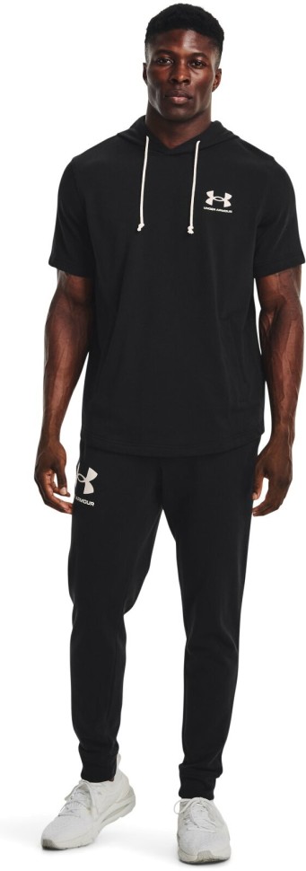 Толстовка Under Armour с коротким рукавом UA Rival Terry LC SS HD 1370396-001 в Челябинске в Челябинске