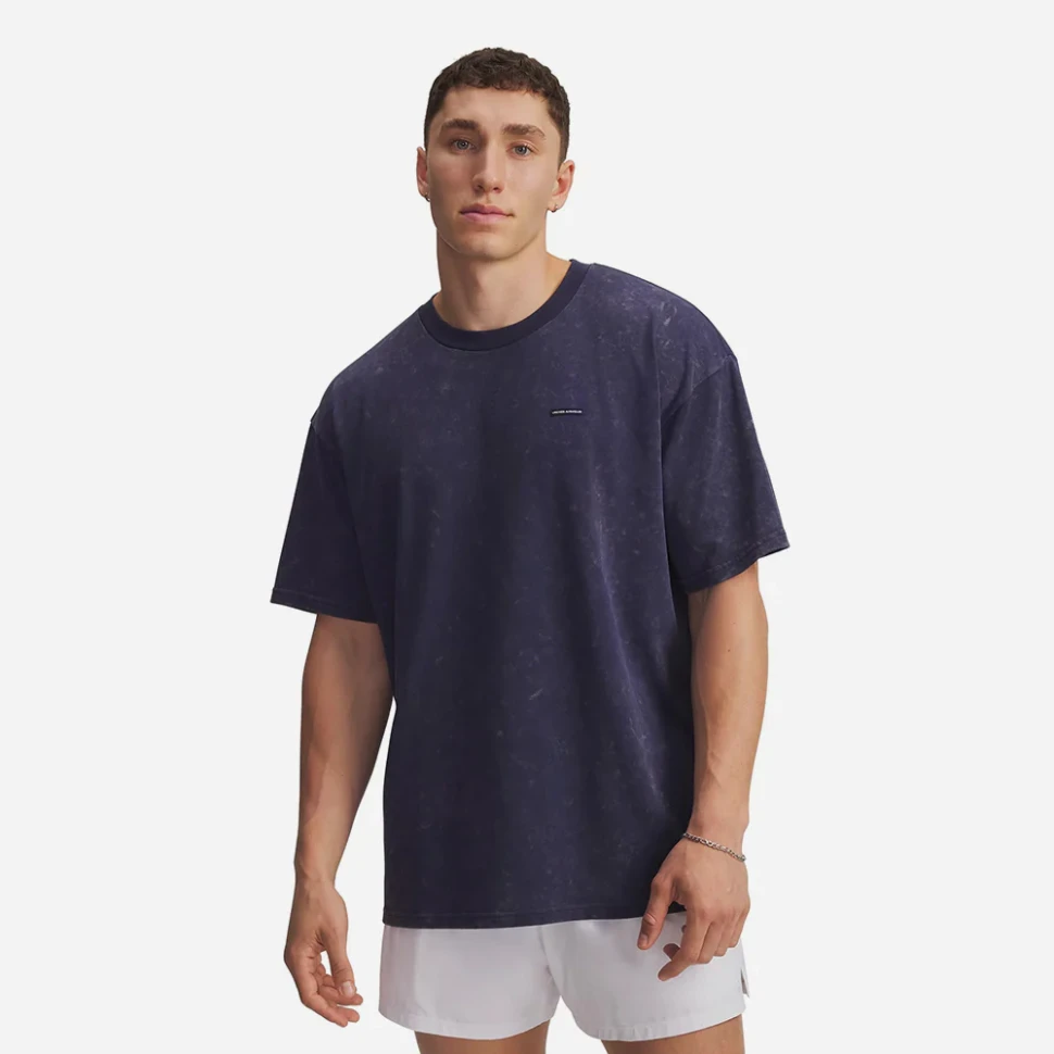 Футболка Under Armour UA M HW OS LOGO WASH SS 1389147-403 в Челябинске в Челябинске