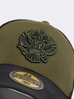 Бейсболка ATRIBUTIKA &amp; CLUB Россия, хаки-черн. 10389