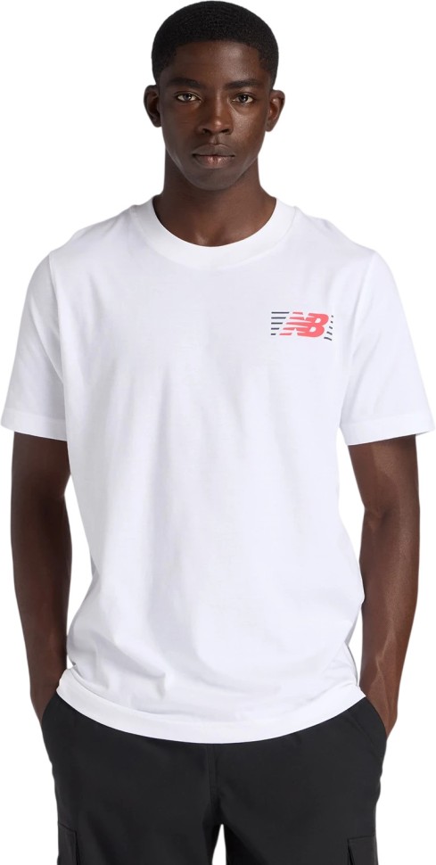 Футболка New Balance NB Lines T-Shirt MT6179UM-WT в Челябинске  в Челябинске 