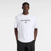 Футболка New Balance Linear Graphic T-Shirt MT61D0U5-WT в Челябинске  в Челябинске 